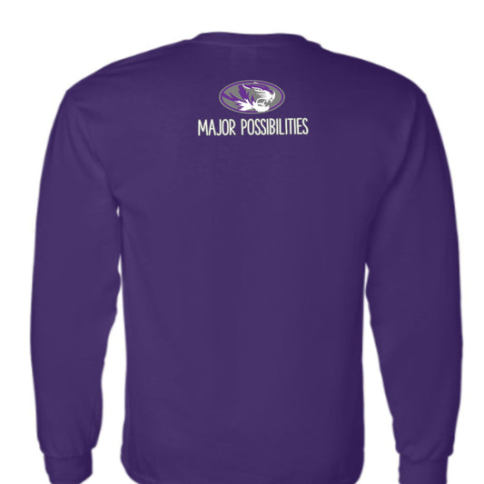 U.W Clemon School Long Sleeve Tee Purple