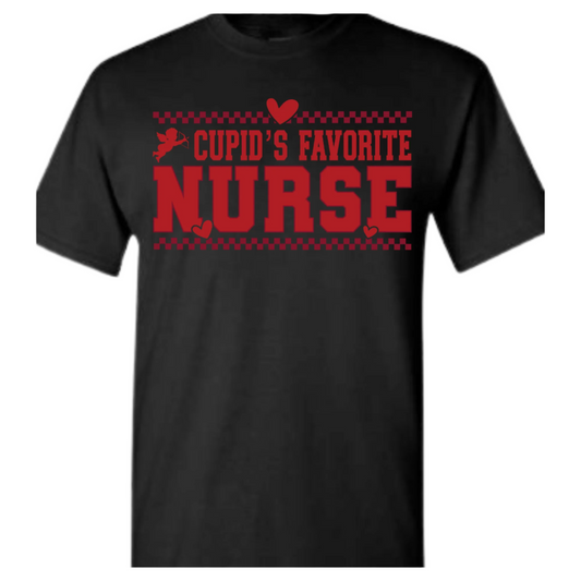 Valentine Cupid's Favorite Nurse Tshirt