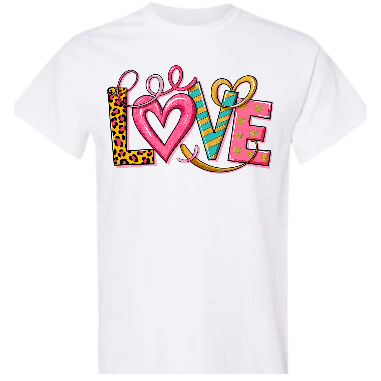 Valentine Colorful Love Tshirt