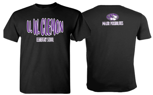 U.W Clemon School Tee Black