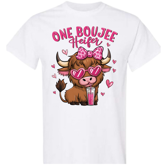 Valentine One Boujee Heifer Tshirt